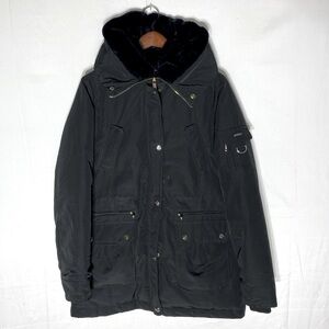 Bebe Black Utility Style Winter Coat S